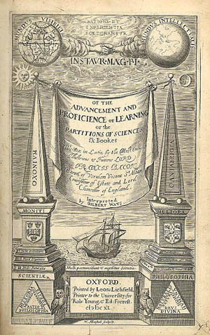 The Advancement of Learning - by Francis Bacon, S. Beller - 1605